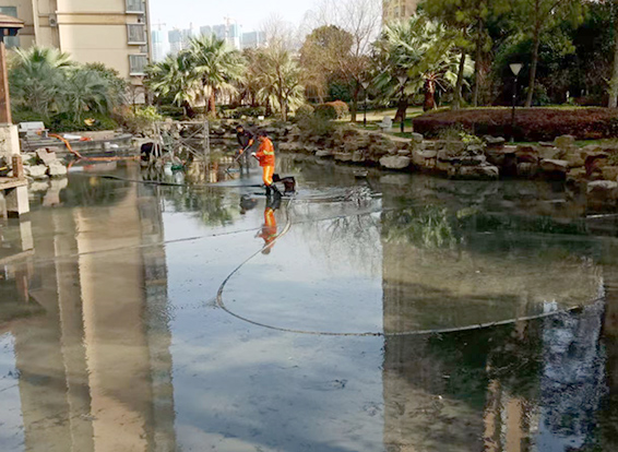 潮州景观池淤泥清理